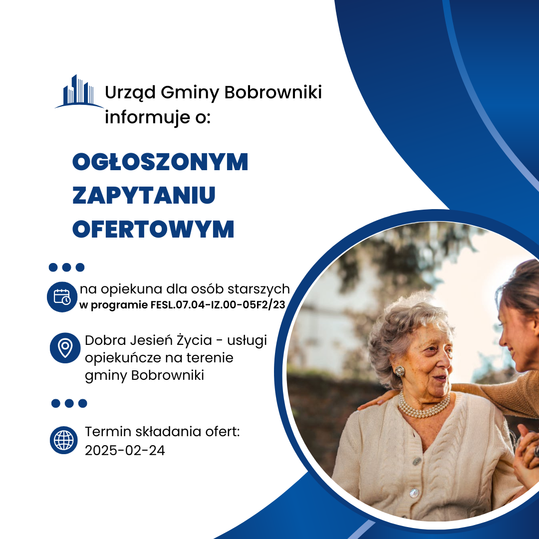 Blue Modern Job Fair - Poszukujemy opiekunów do projektu Dobra Jesień Życia