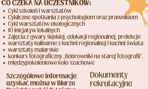 Zdjęcie do Uruchamiamy nab&oacute;r do projektu pn.: &bdquo;Włączenie społeczne w Gminie Bobrowniki &ndash; akcja transformacja&rdquo;.