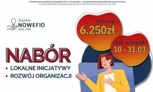 Zdjęcie do Zapraszamy do udziału w konkursie grantowym Śląskie NOWEFIO 2024-2026